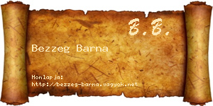 Bezzeg Barna névjegykártya